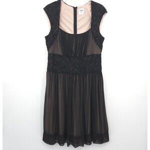 Vintage Y2K Decode 1.8 fairy whimsygoth black sparkle dress Size 14 beaded